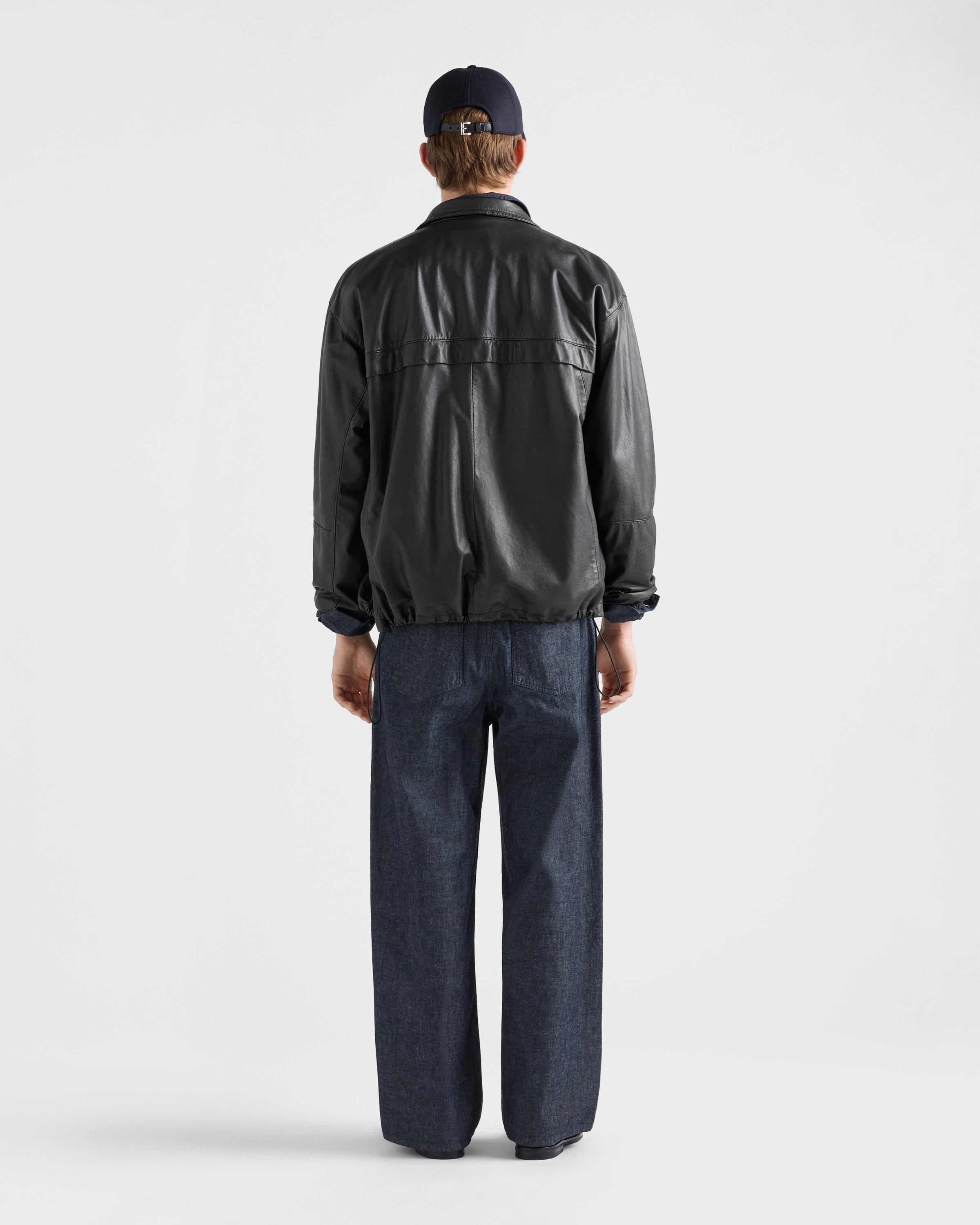 Navy Chambray Pants | PRADA - United States
