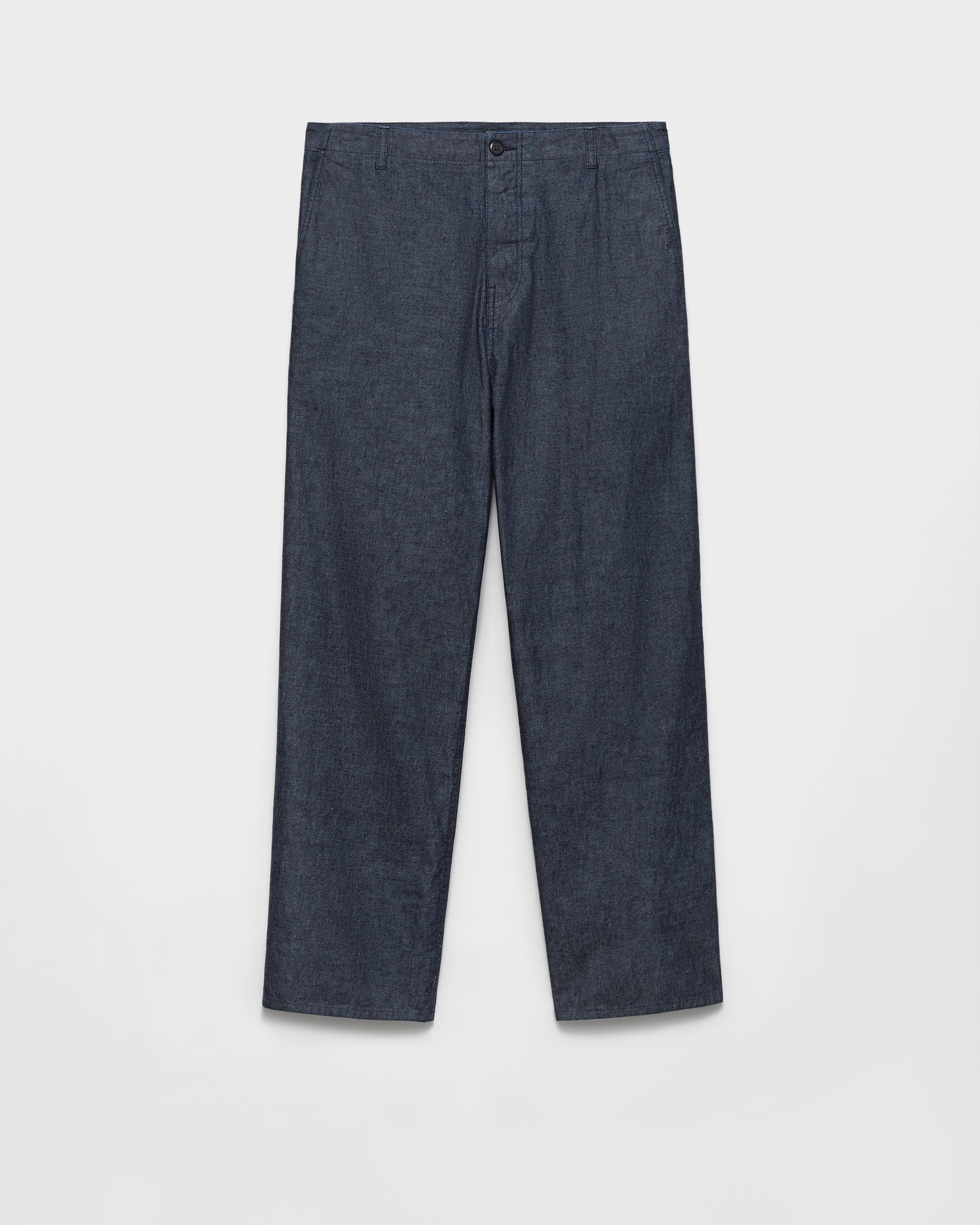 Navy Chambray Pants | PRADA - Hong Kong SAR China