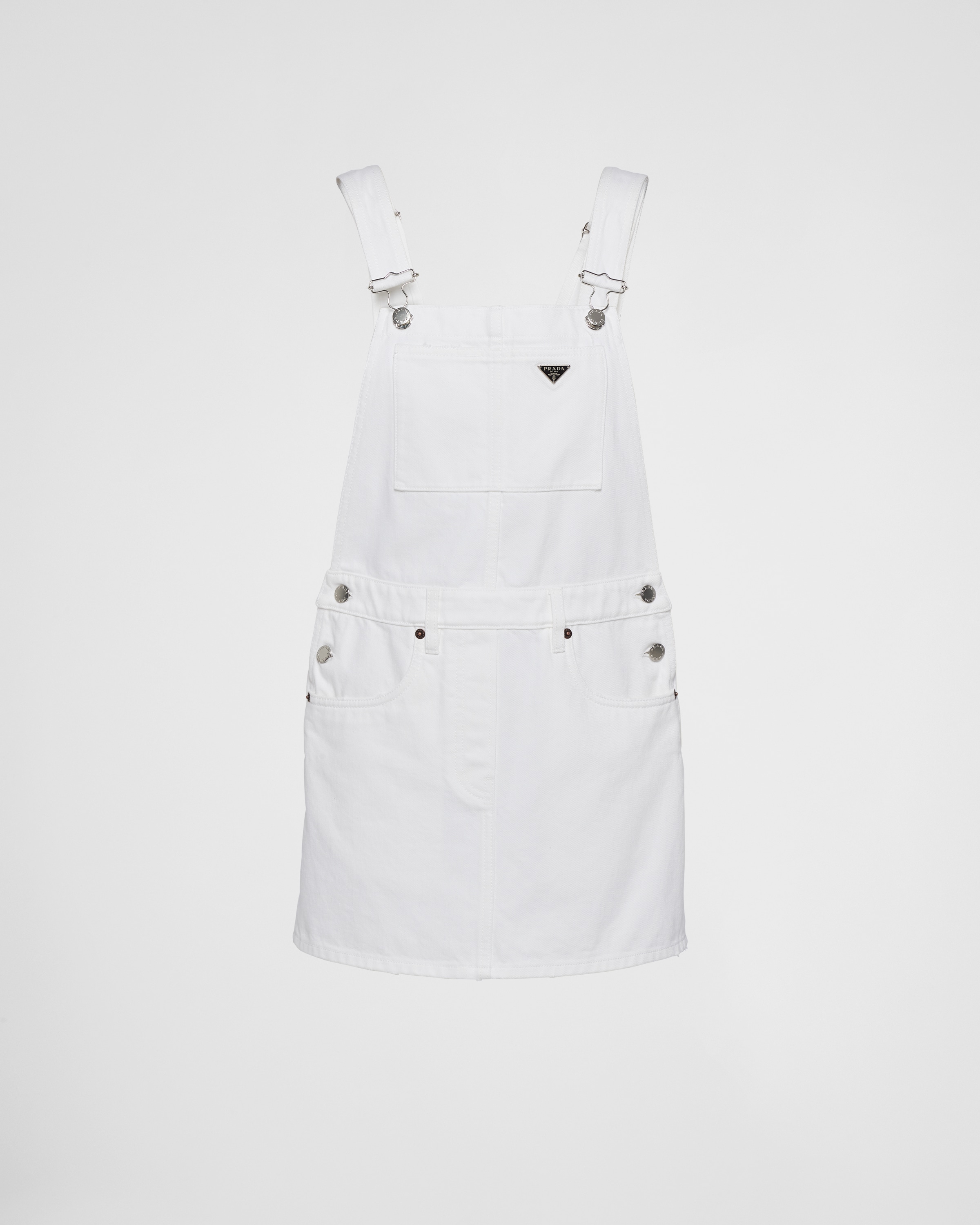 Bull denim bib mini dress