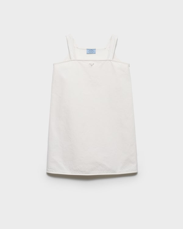 Old denim mini-dress - White Old denim mini-dress - White