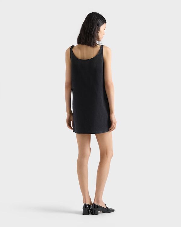 Denim mini-dress - Schwarz Denim mini-dress - Schwarz