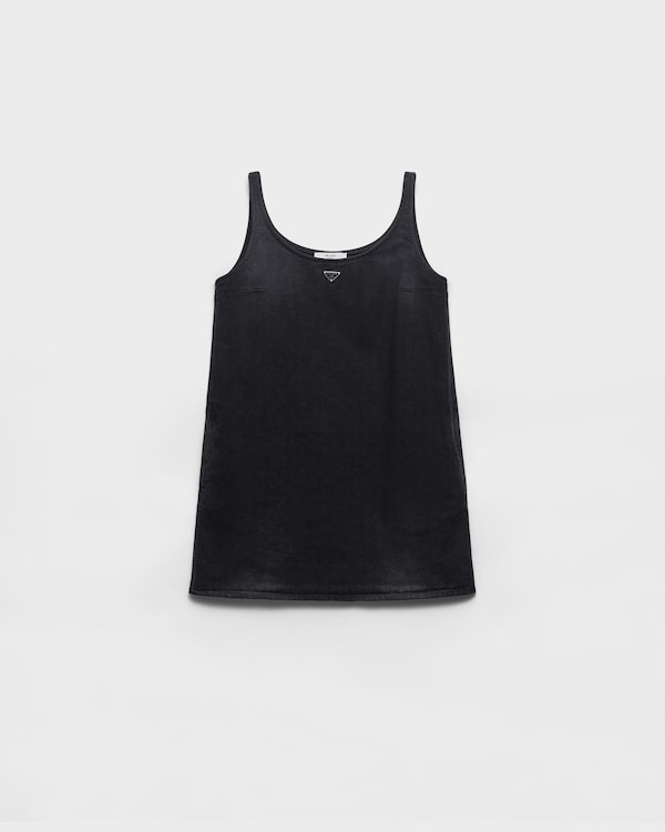 Denim mini-dress - Schwarz Denim mini-dress - Schwarz