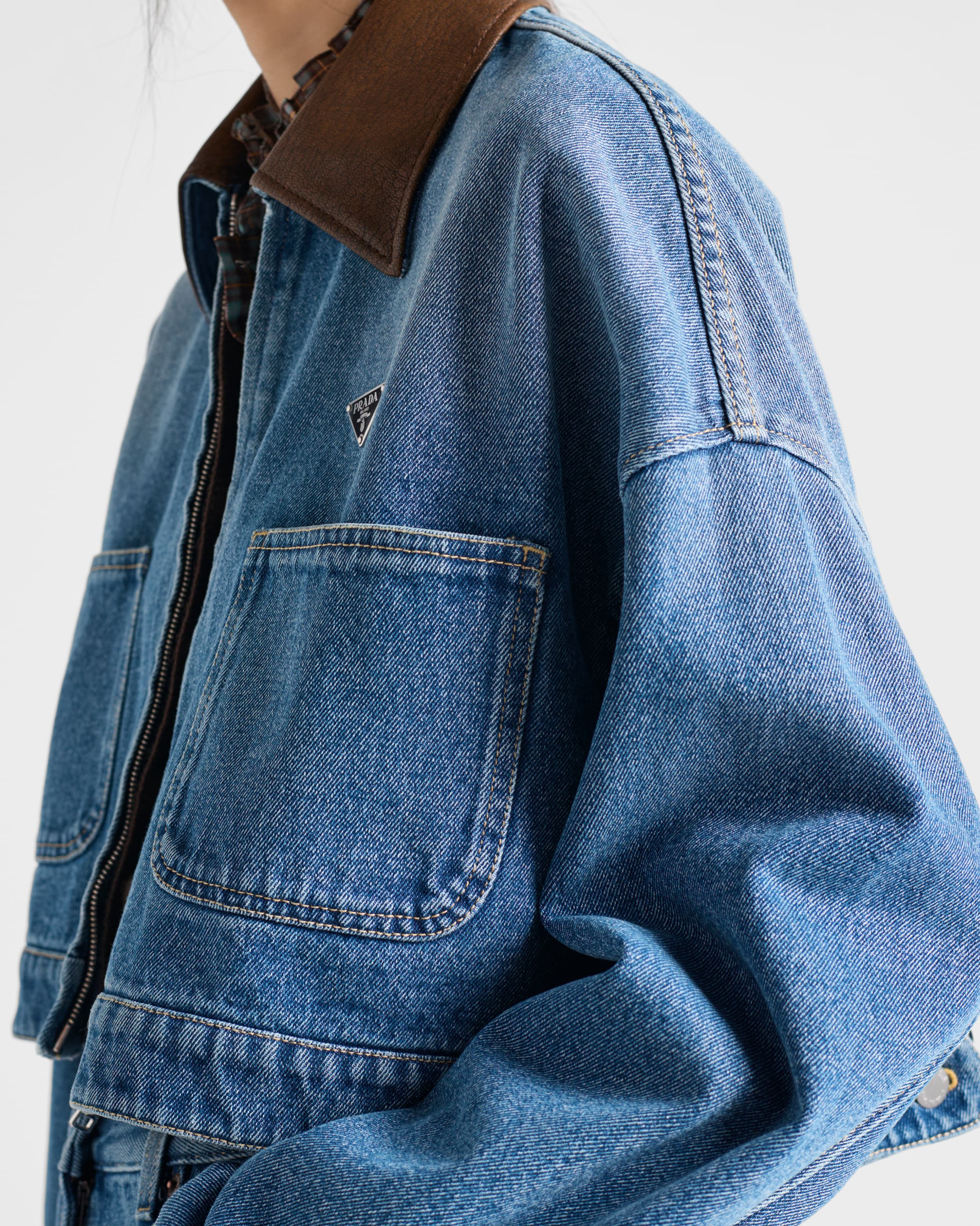 Prada Cropped Denim Jacket