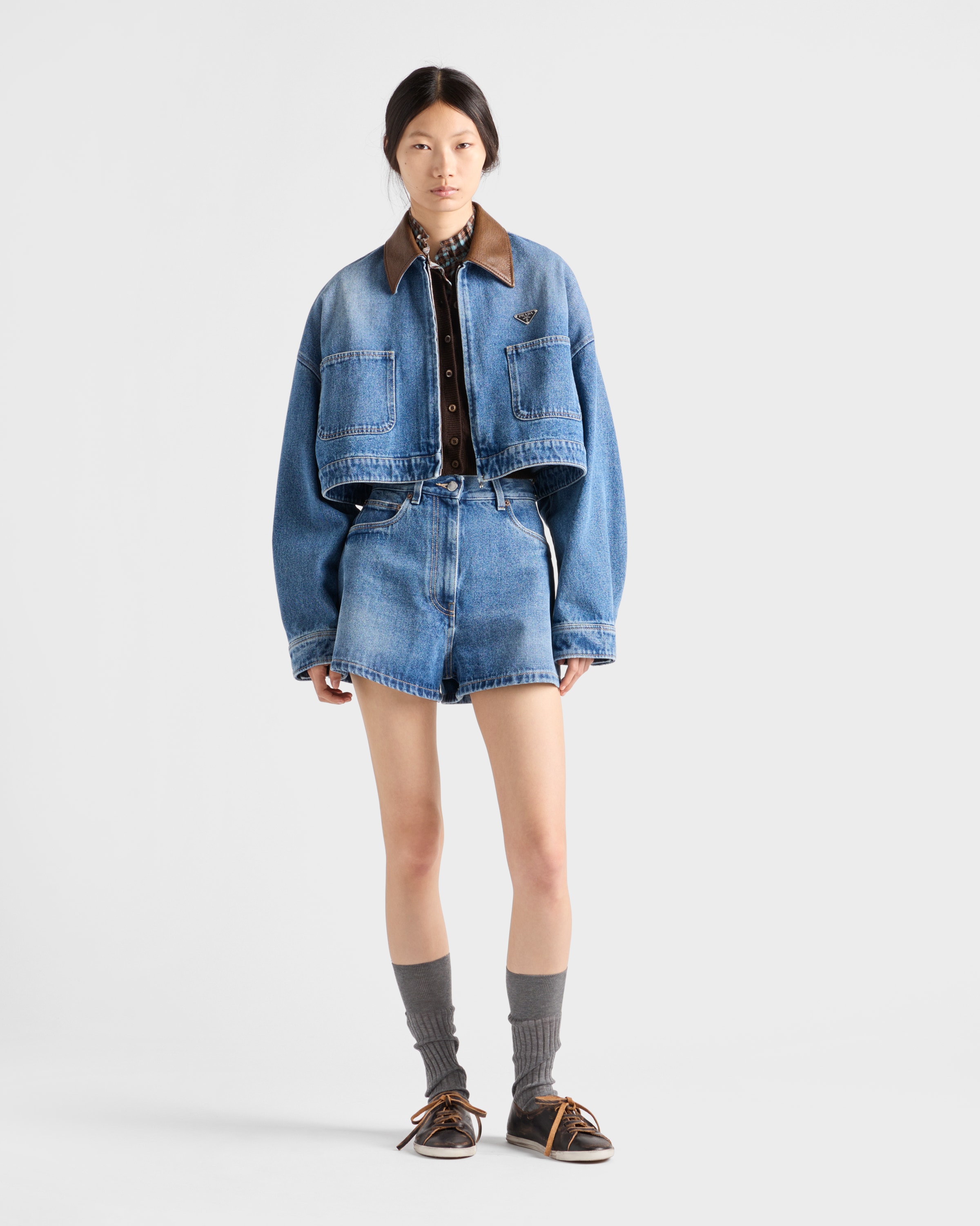 Prada Cropped Denim Jacket