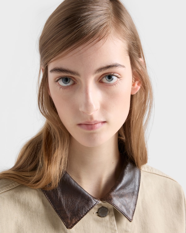 Cropped old denim jacket - SAND Cropped old denim jacket - SAND