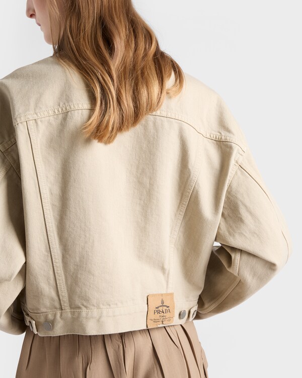 Cropped old denim jacket - SAND Cropped old denim jacket - SAND