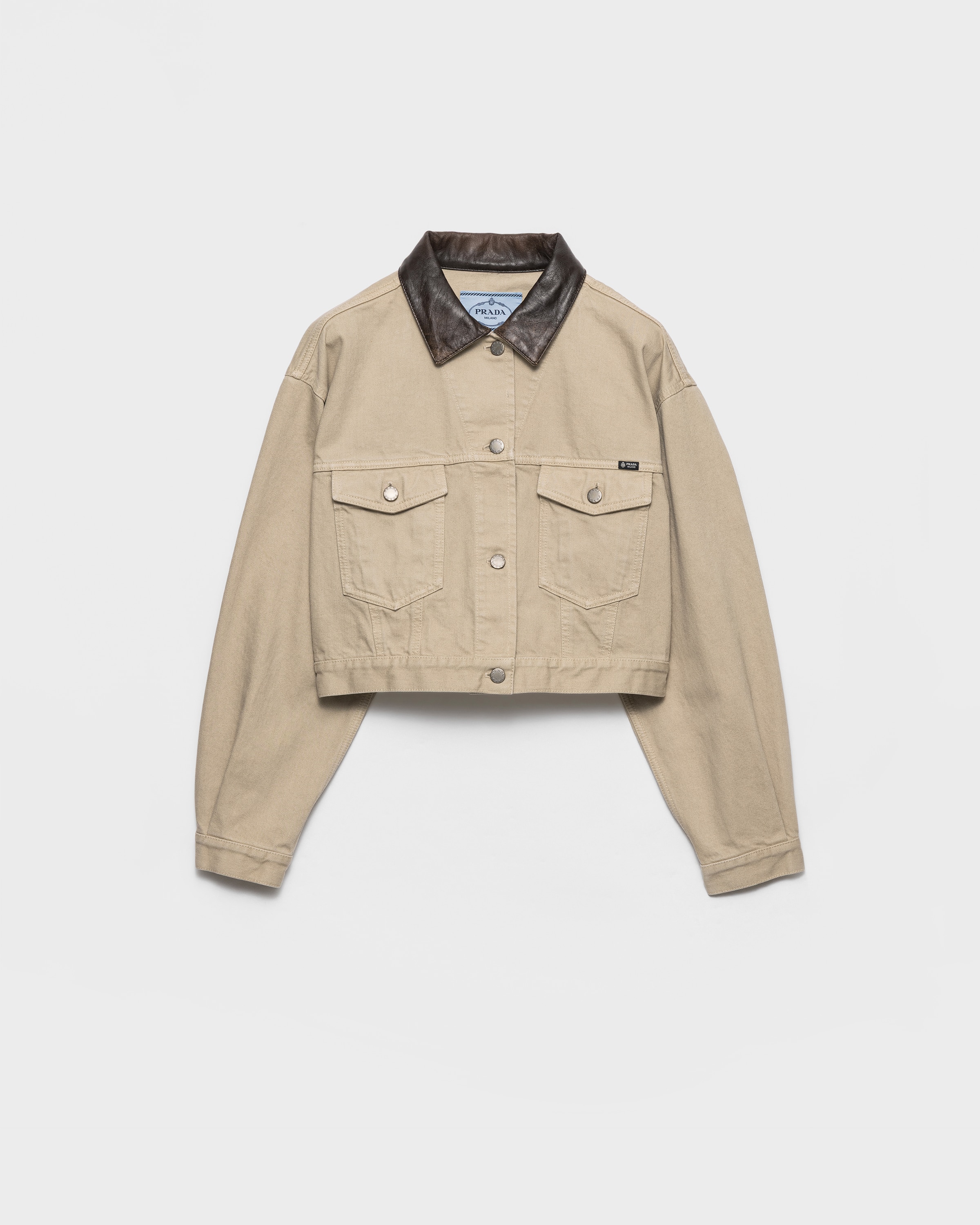 PRADA ベージュ ジップアップジャケット Beige Re-Nylon zipper shirt | PRADA - United States