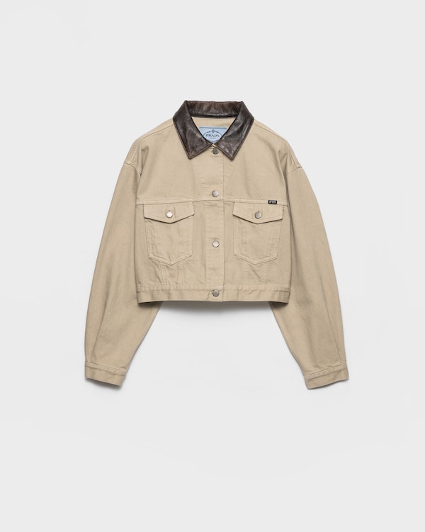 Cropped old denim jacket - SAND Cropped old denim jacket - SAND