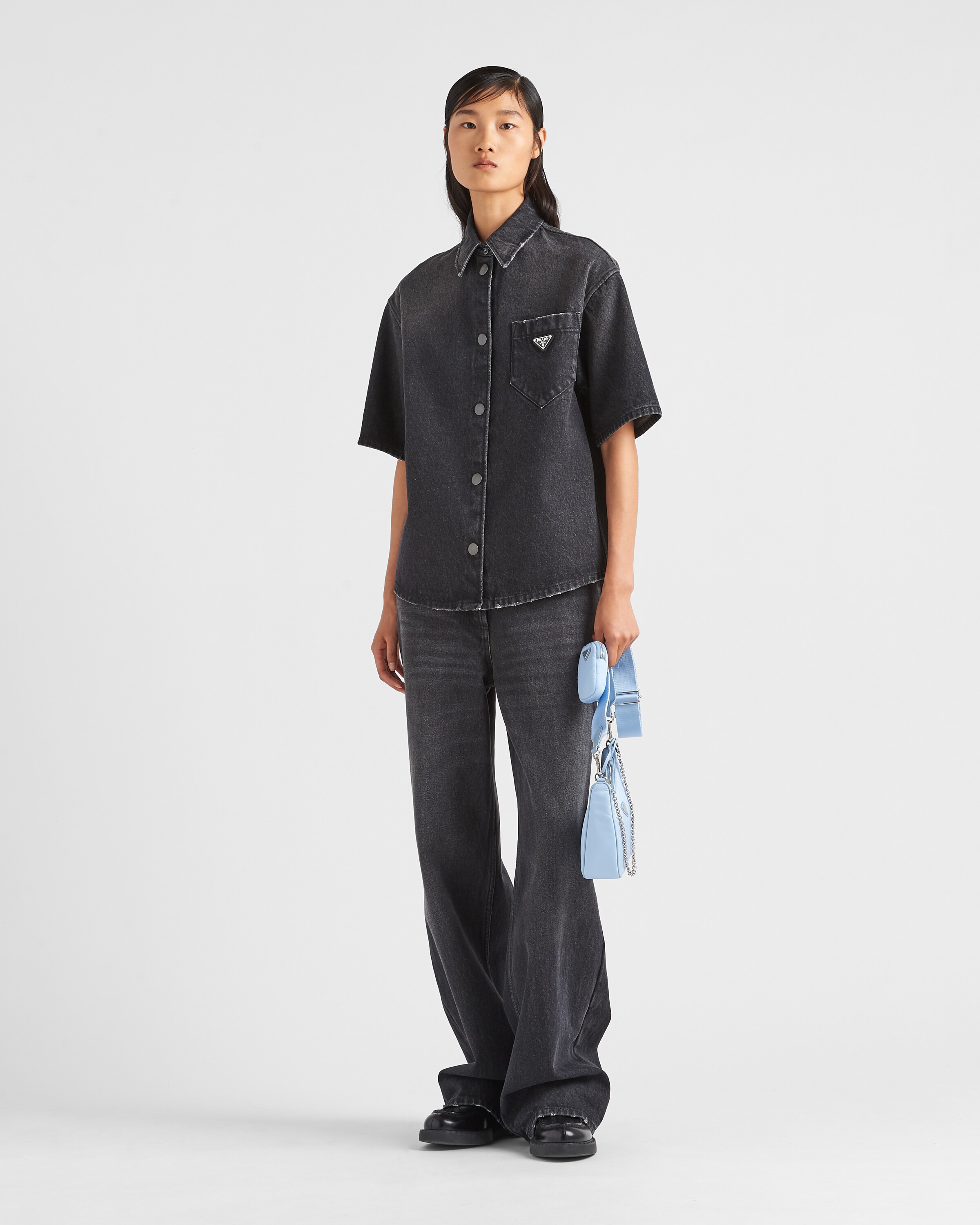 Black Denim shirt | Prada