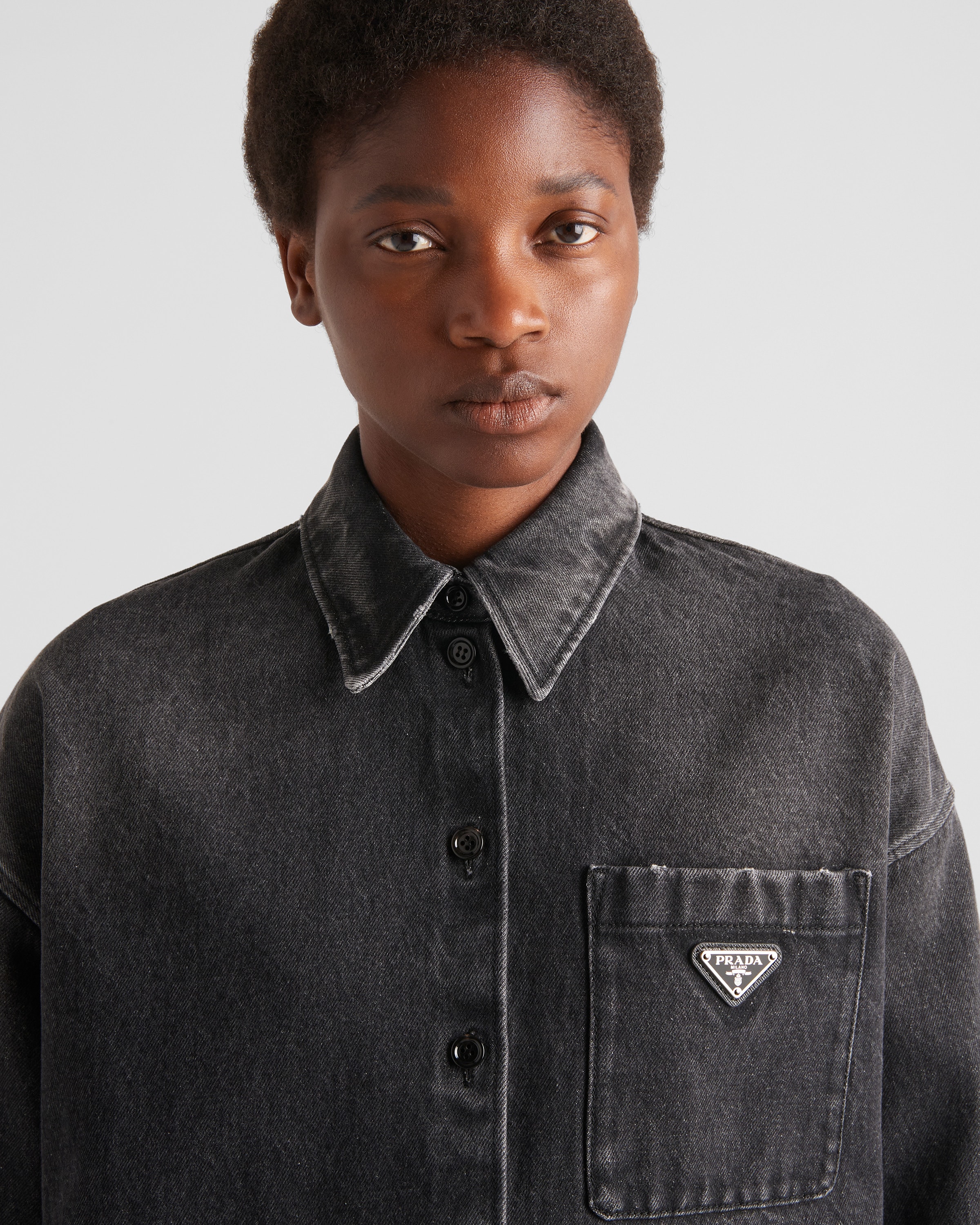 Black Denim Shirt | PRADA