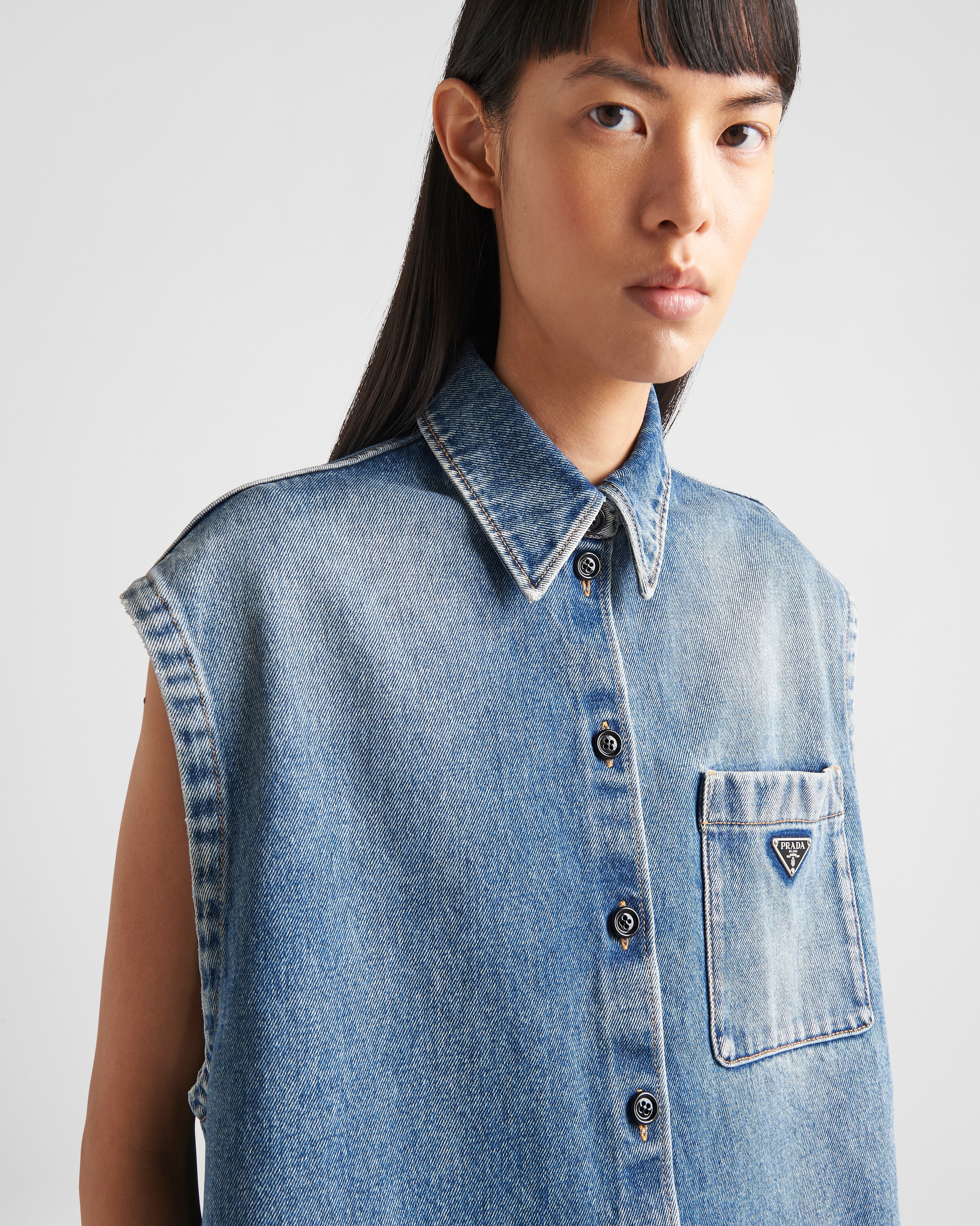 Sky blue jean 2025 shirt