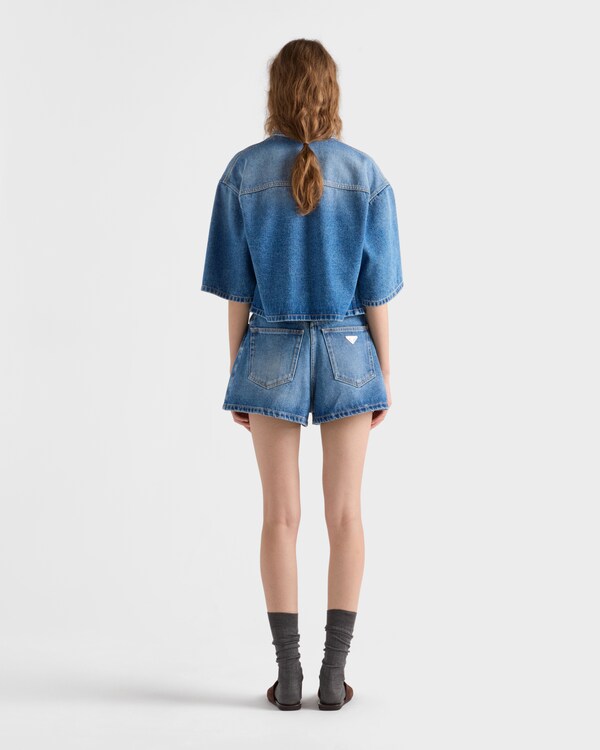 Cropped denim shirt Cropped denim shirt