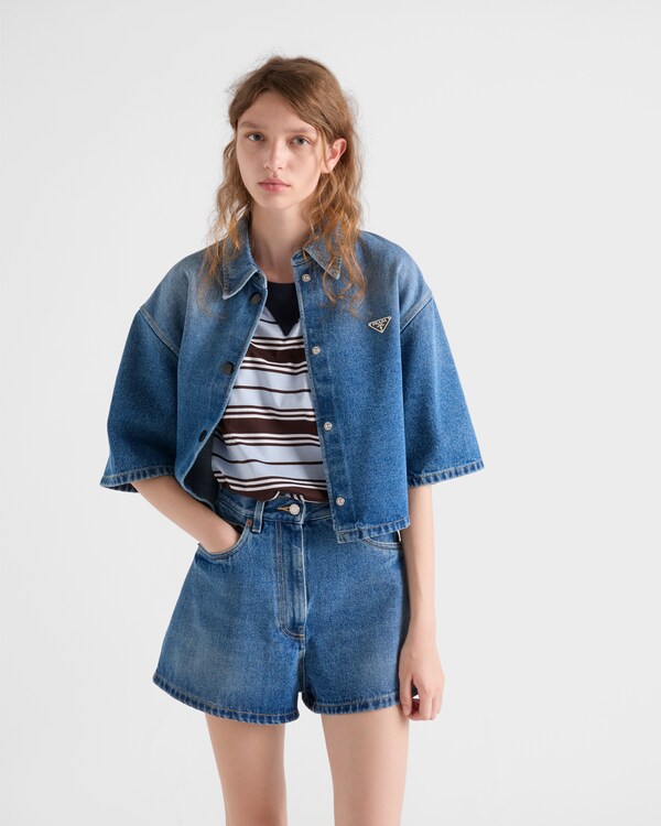 Cropped denim shirt Cropped denim shirt