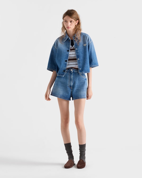 Cropped denim shirt Cropped denim shirt