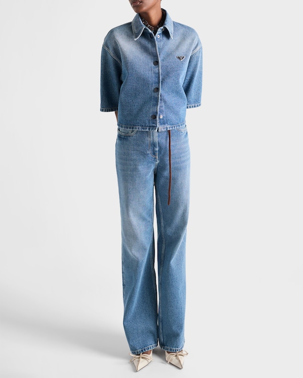 Cropped denim shirt Cropped denim shirt