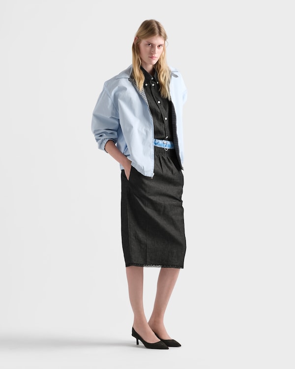 Short-sleeved chambray shirt - Navy Short-sleeved chambray shirt - Navy