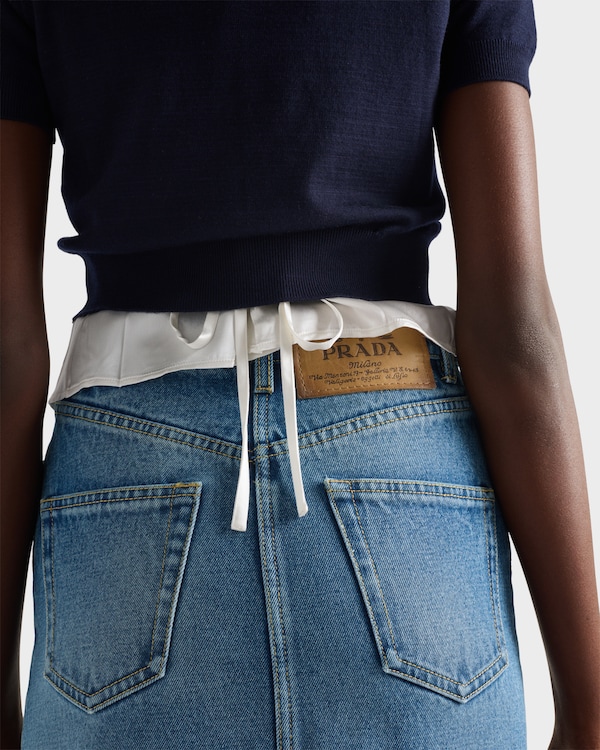 Flared denim skirt Flared denim skirt