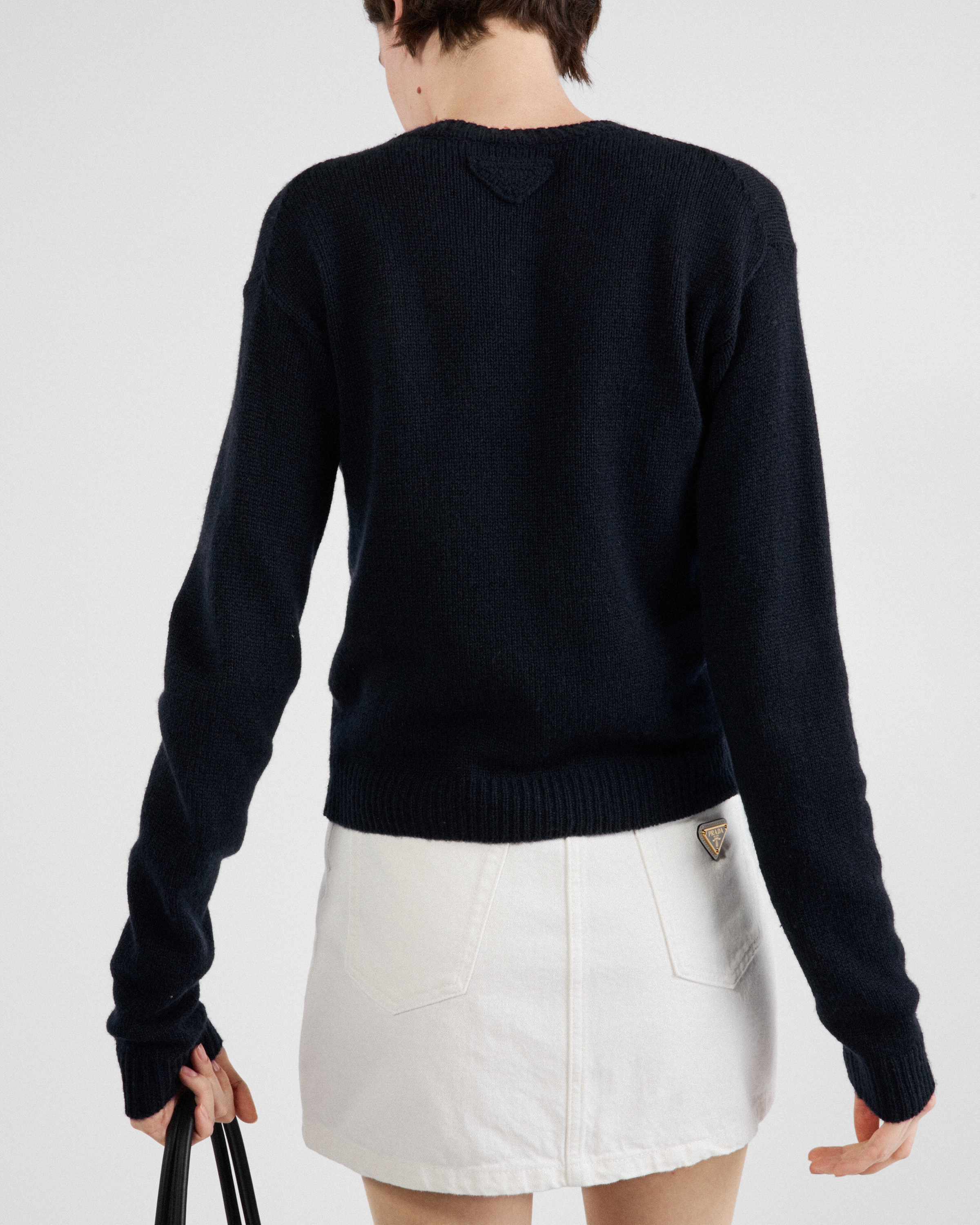 PRADA|SKIRTS (GFD177 S OOO 14LW F01CD) White Denim Miniskirt | PRADA