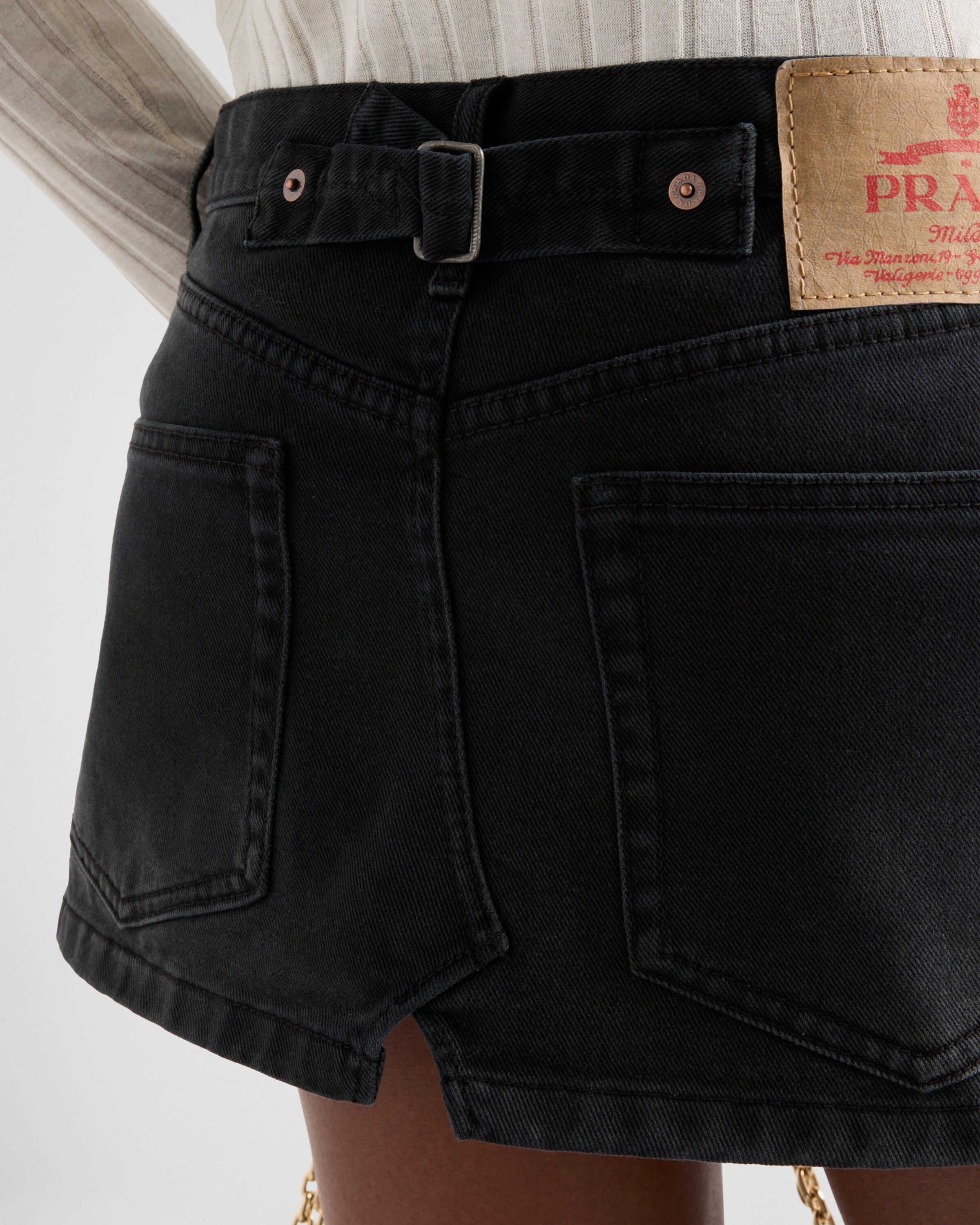 Black Denim Miniskirt | PRADA Black Denim Miniskirt | PRADA