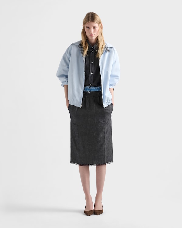 샴브레이 스커트 - 블루 샴브레이 스커트 - 블루