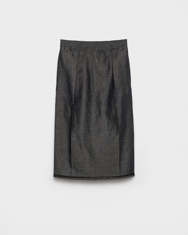 샴브레이 스커트 - 블루 샴브레이 스커트 - 블루