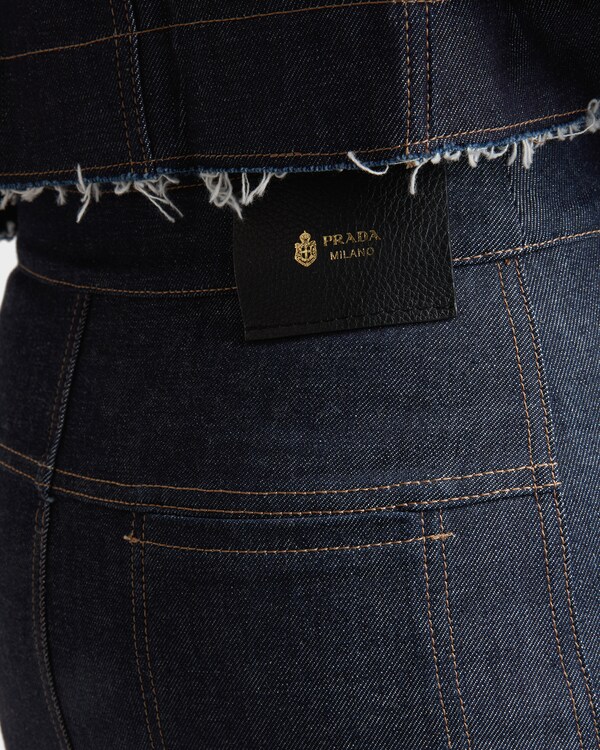 تنورة مستقيمة من الدنيم - أزرق تنورة مستقيمة من الدنيم - أزرق