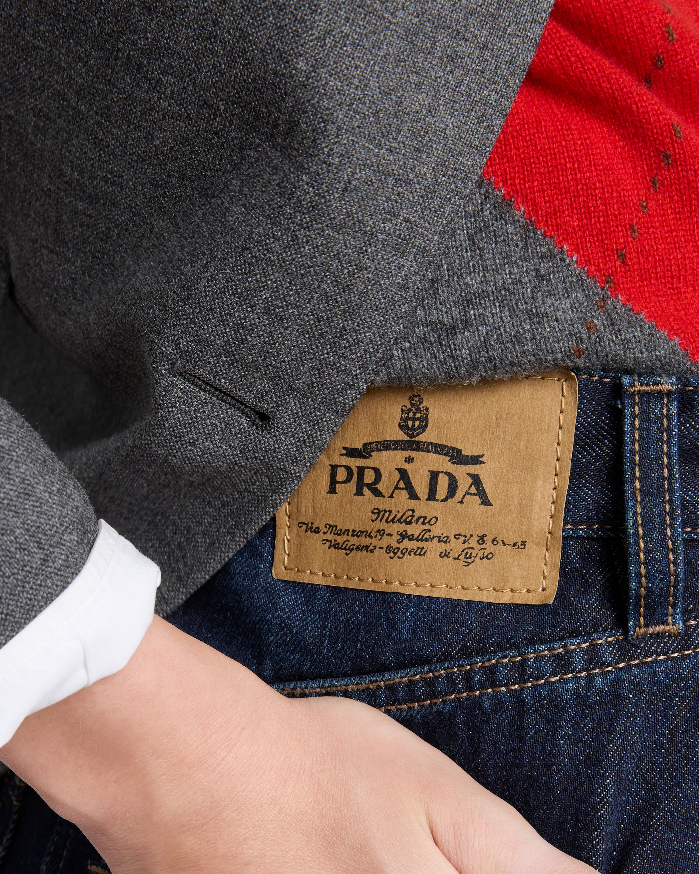 Navy Denim Miniskirt | PRADA - United States