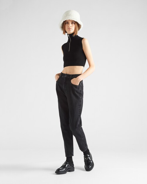 Prada Black weft five\u002Dpocket denim jeans 2