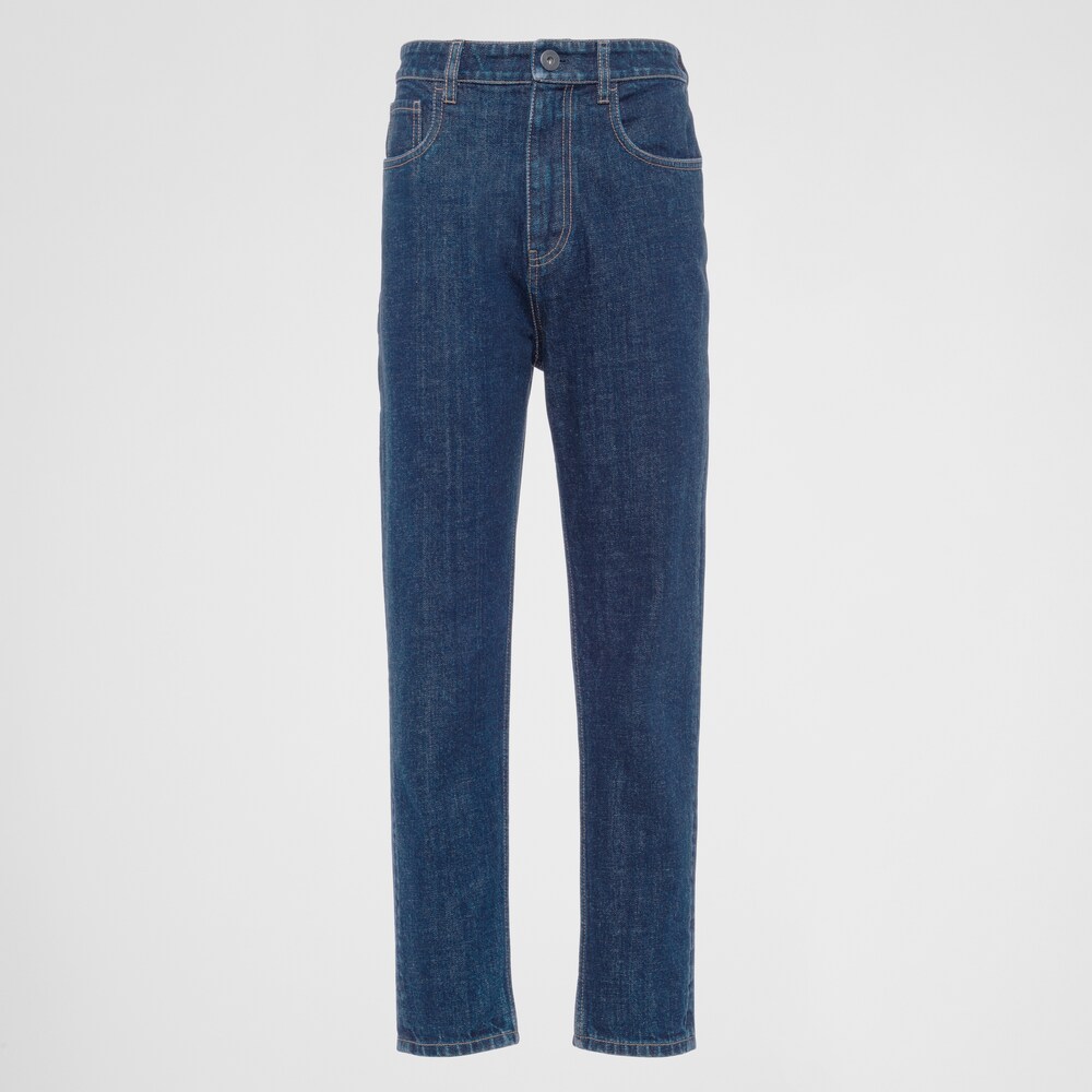 Prada Five-pocket indigo denim mom trousers 1