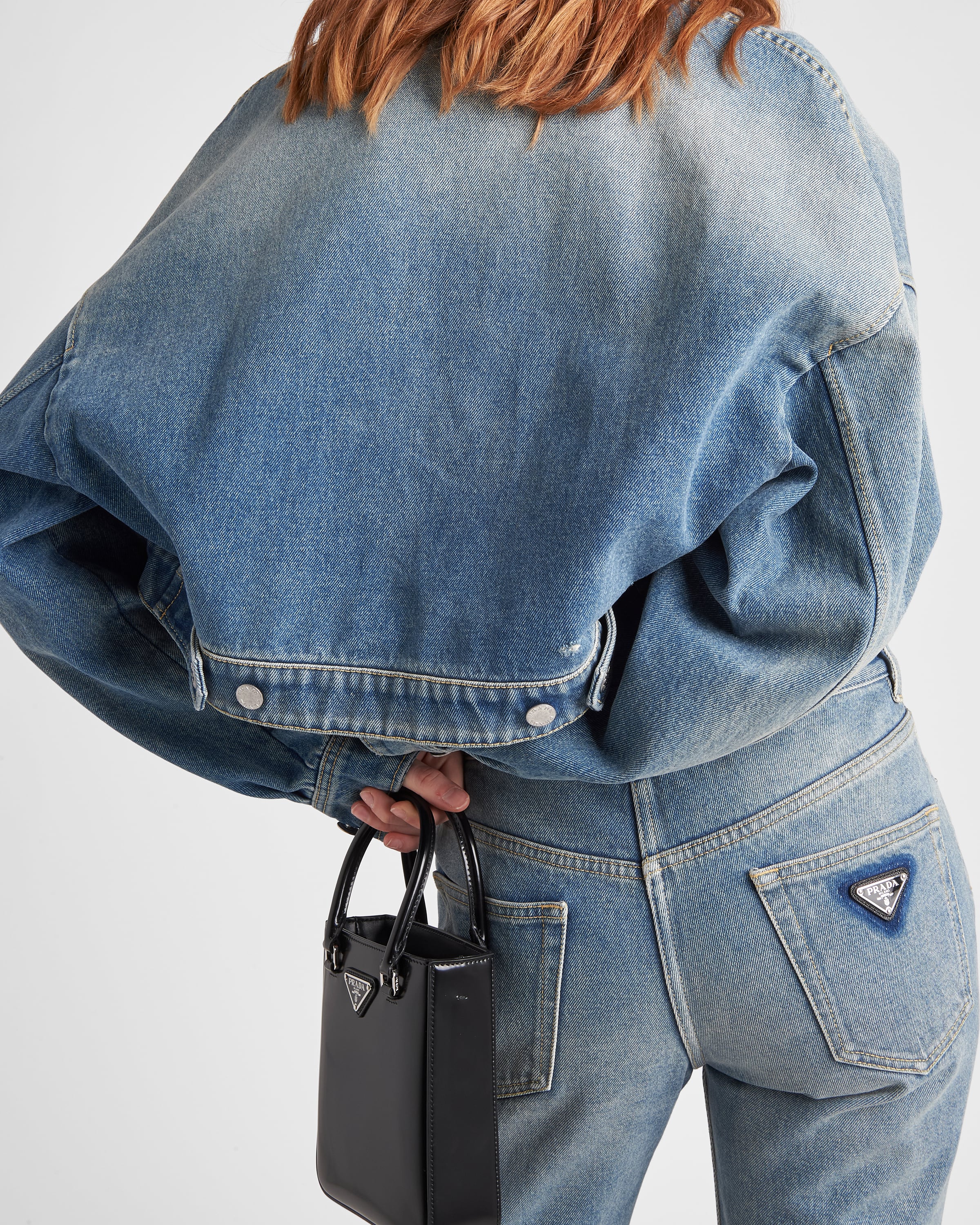 PRADA｜JEANS (GFP469 OOO 13Z6 F0BAN) Mid Blue Organic denim five-pocket jeans | PRADA