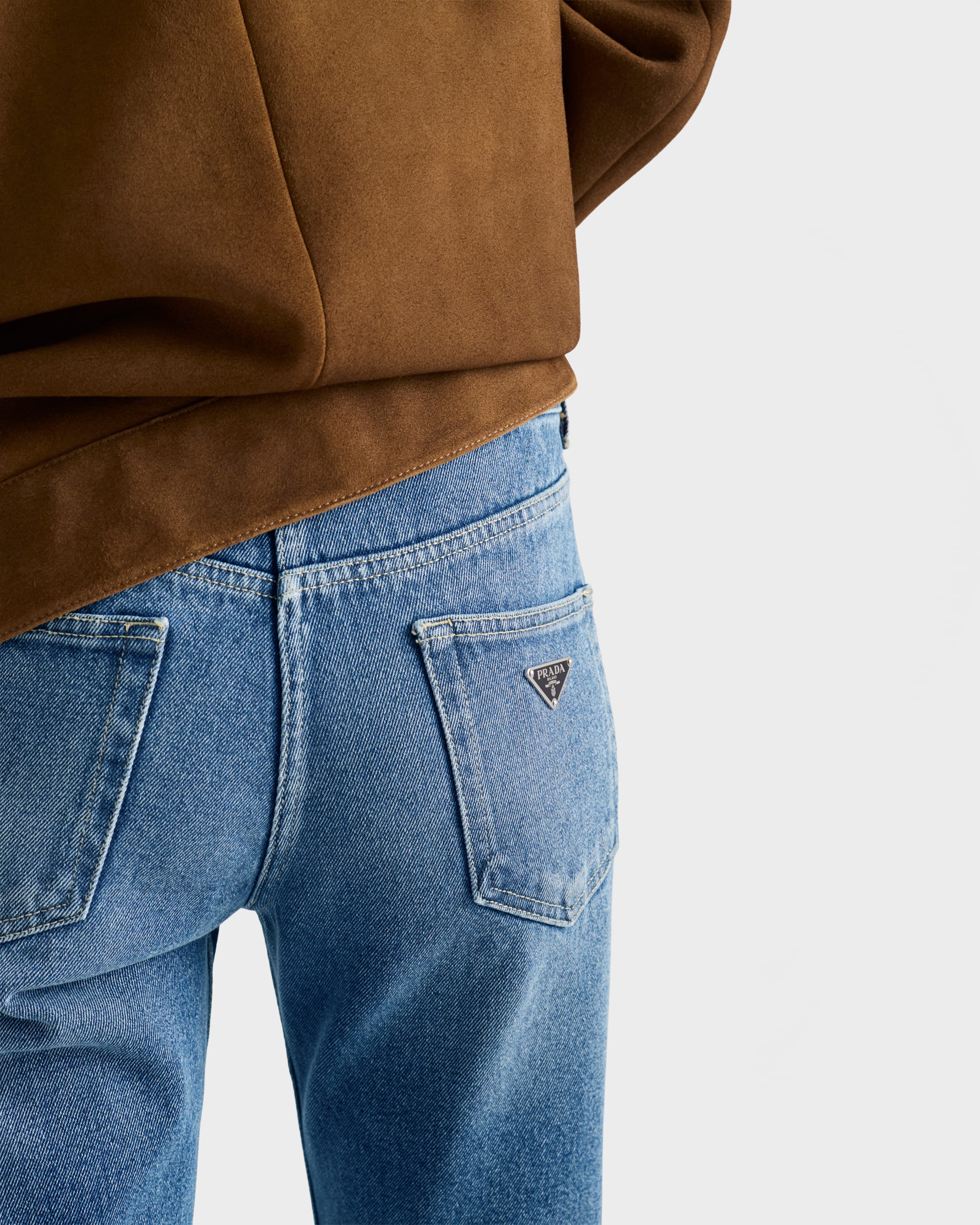 ライトブルー ストレートシルエット デニムジーンズ | PRADA