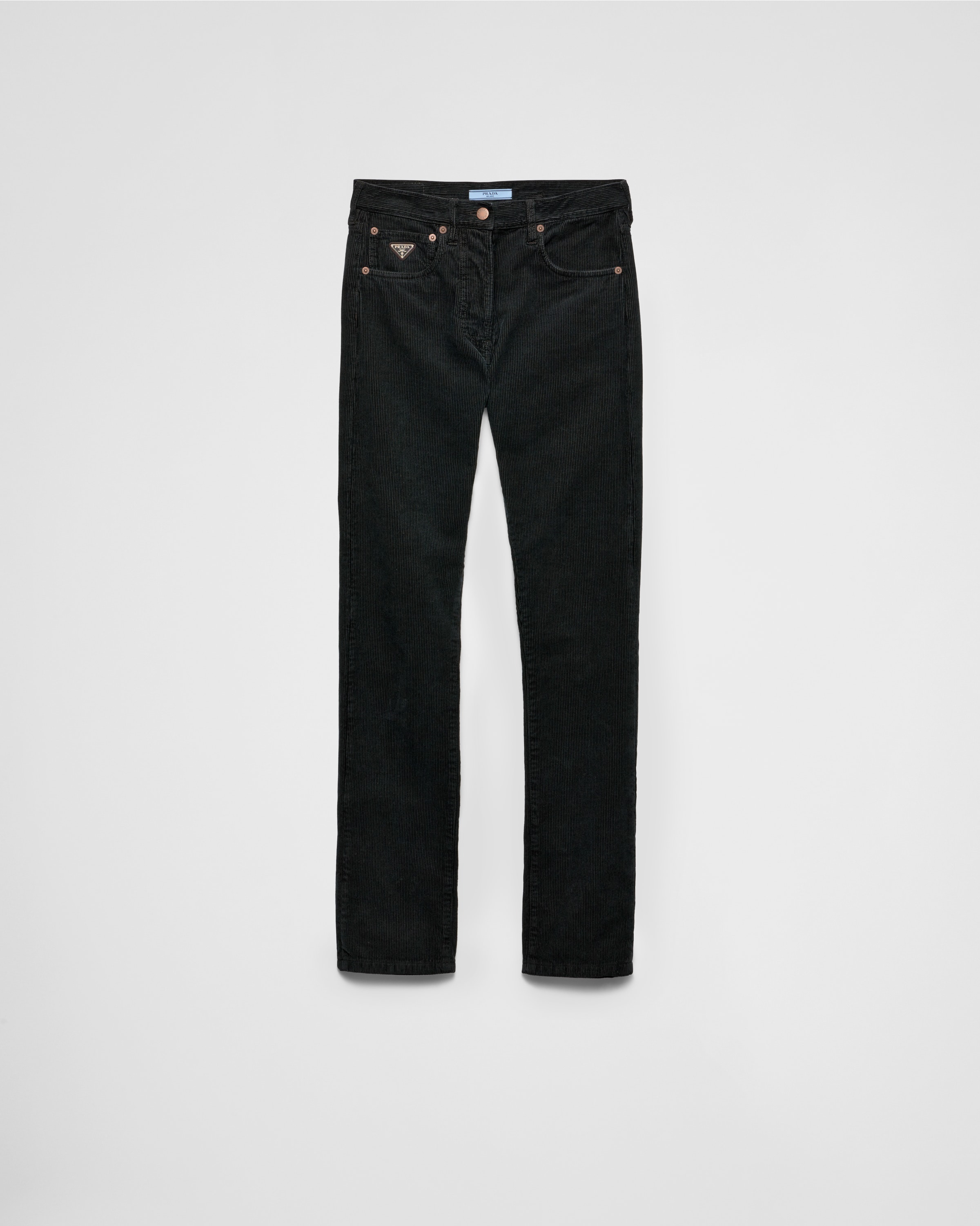 Prada Five-pocket Corduroy Jeans In Black