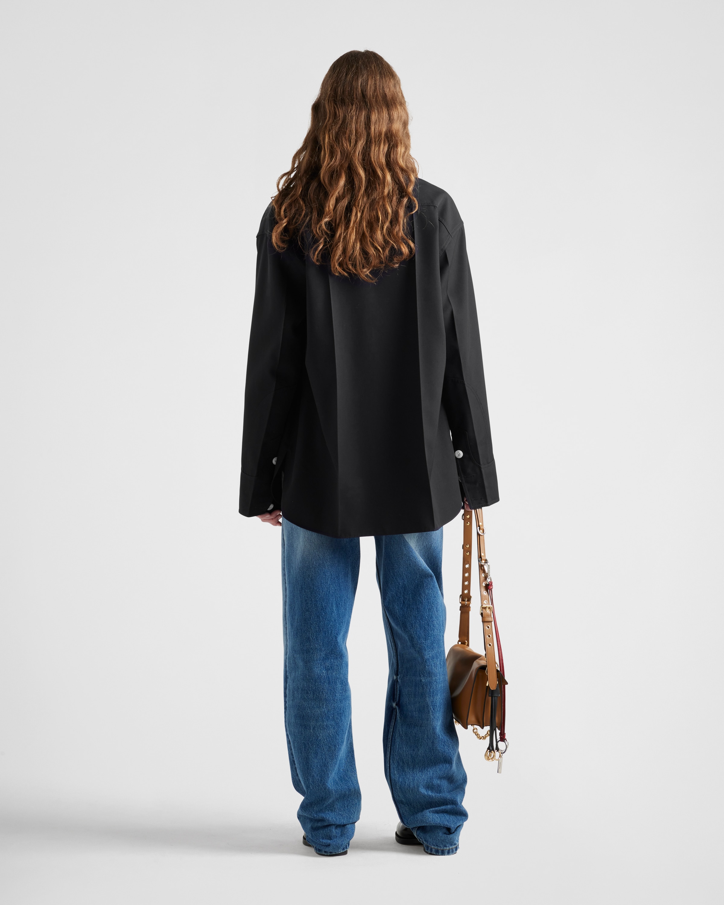 Light Blue Wide-leg Denim Jeans | PRADA