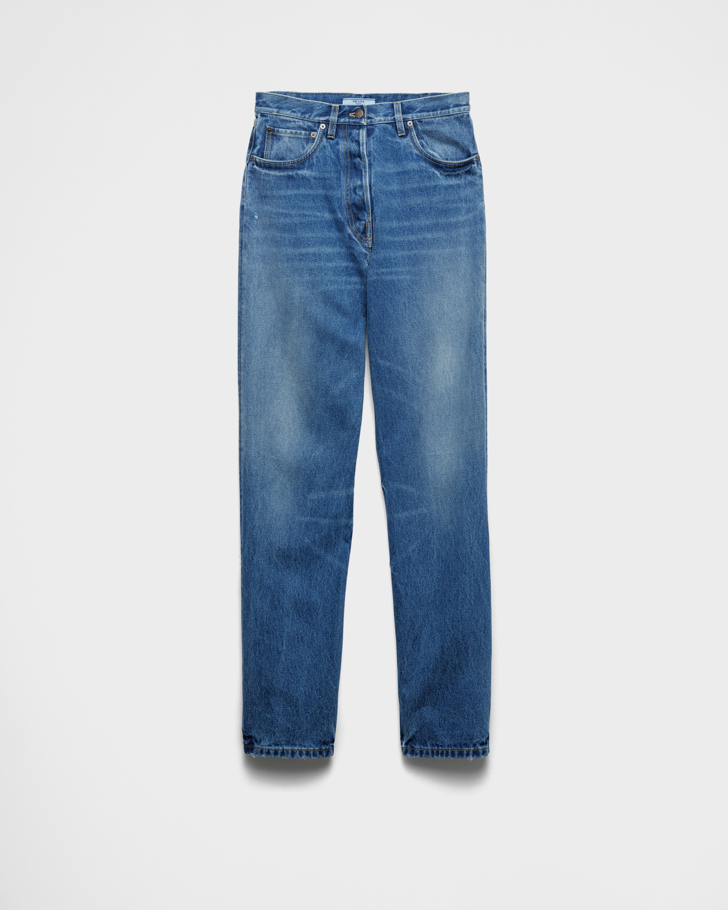 Prada Five-pocket Denim Jeans, Woman, Light Blue, Size 25