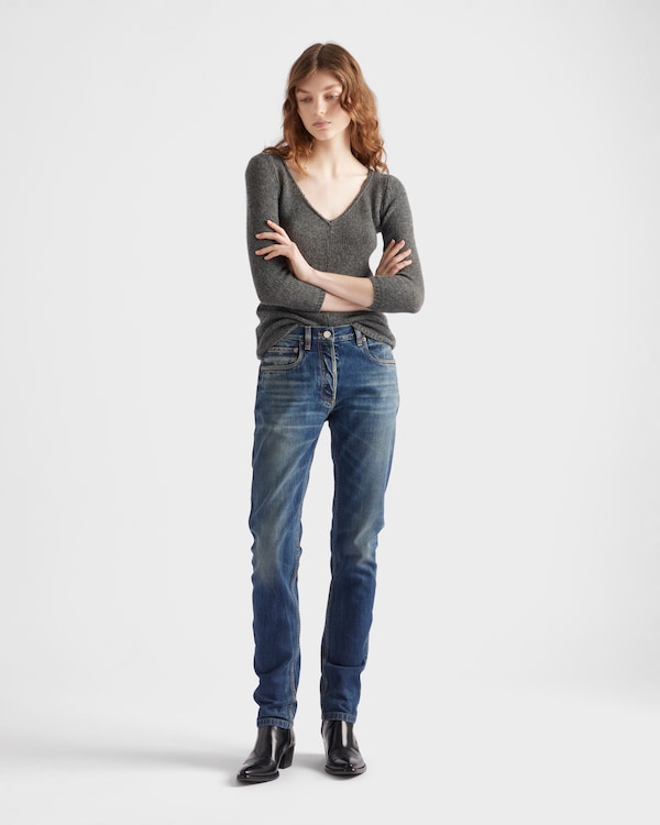 Slim-fit selvedge denim jeans - Navy Slim-fit selvedge denim jeans - Navy