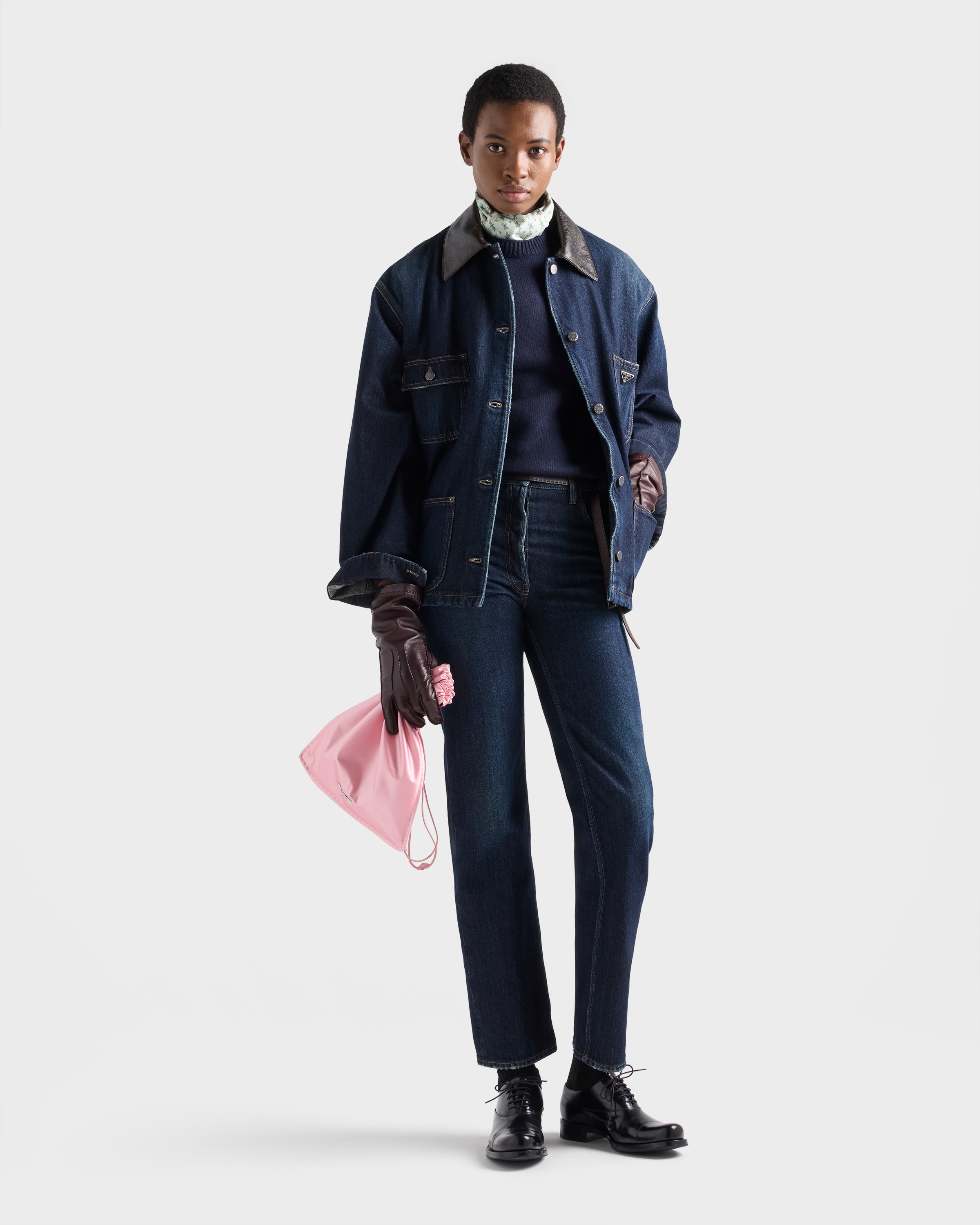 Navy Five-pocket Denim Jeans | PRADA - United States