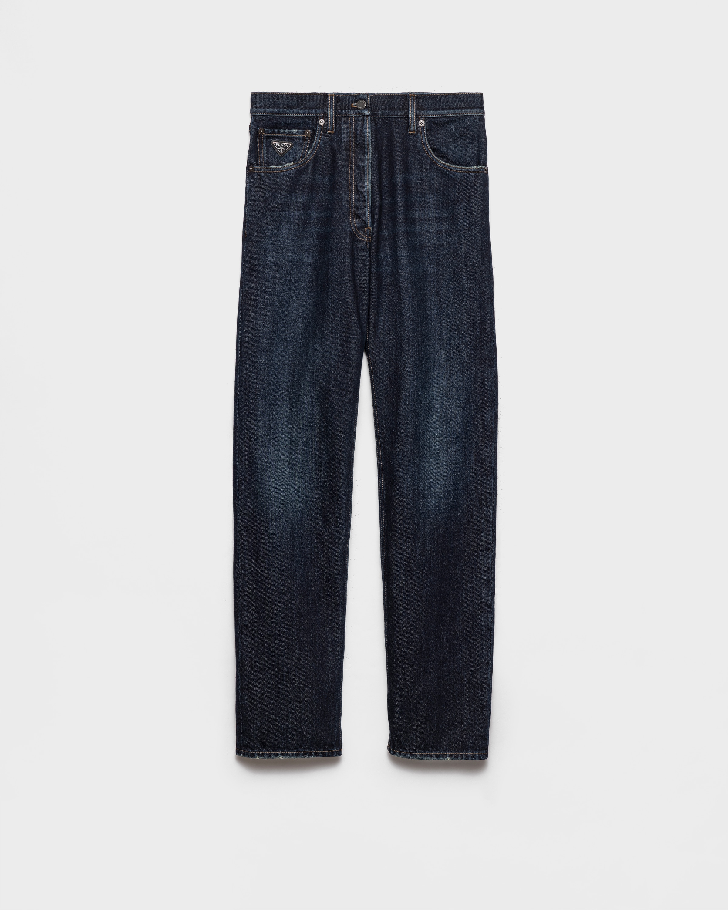 Navy Five-pocket Denim Jeans | PRADA - United States