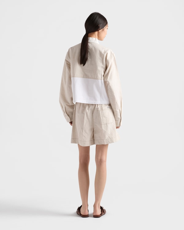 샴브레이 쇼츠 - 에크루 샴브레이 쇼츠 - 에크루