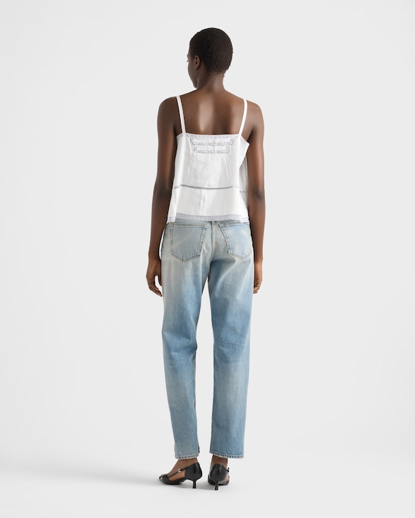 Jean en denim délavé - Bleu Jean en denim délavé - Bleu