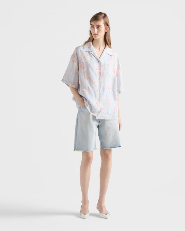 Bermuda en denim - Bleu Clair Bermuda en denim - Bleu Clair
