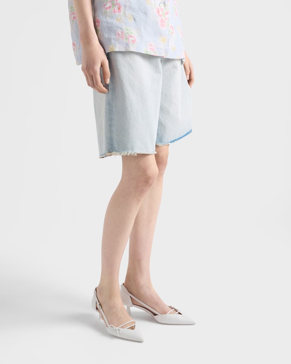 Bermuda en denim - Bleu Clair Bermuda en denim - Bleu Clair