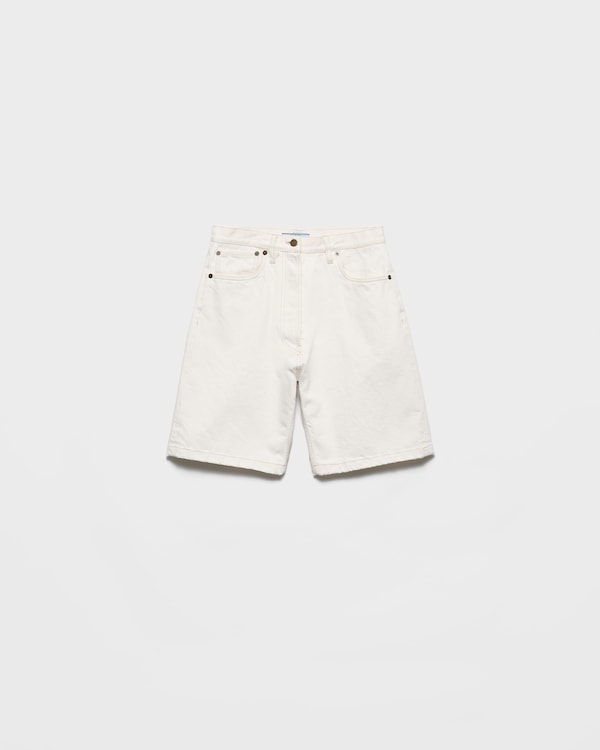 Old denim Bermudas - White Old denim Bermudas - White