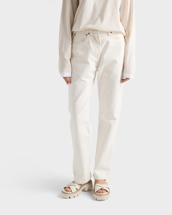 Old denim five-pocket jeans - White Old denim five-pocket jeans - White