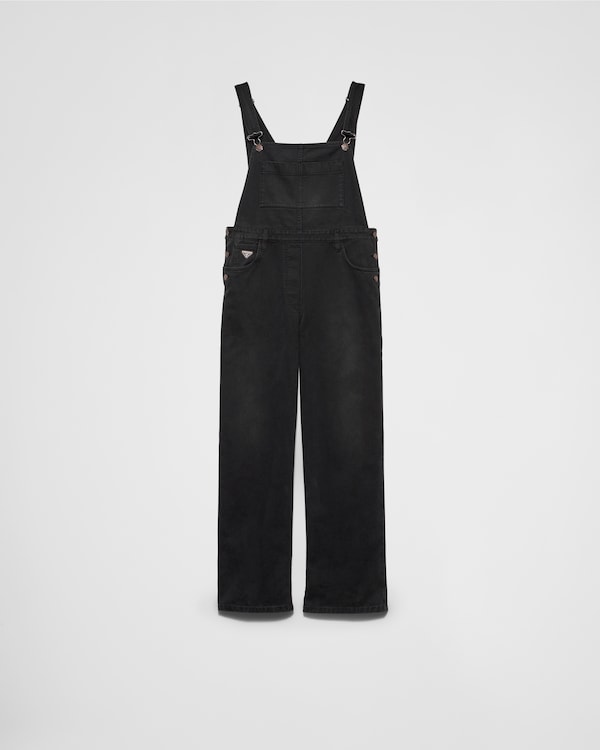 【送料無料】 PRADA Denim jumpsuit Prada Black Denim Jumpsuit | italist