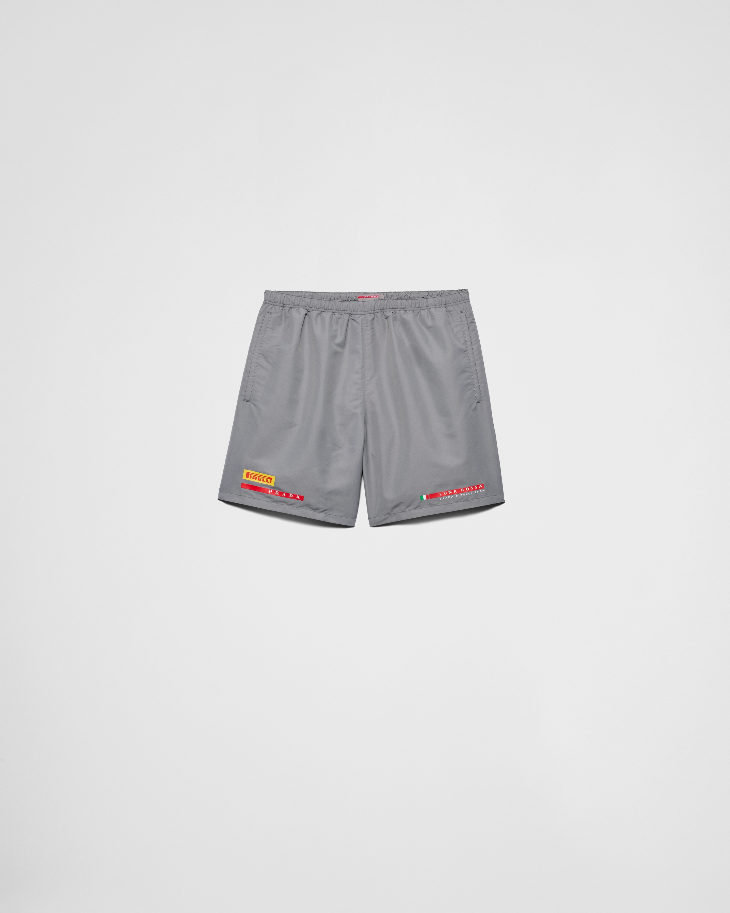 Short De Bain Luna Rossa Prada Pirelli En Tissu Technique, Homme, Gris, Taille 52