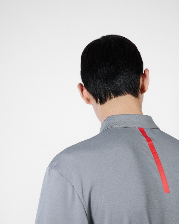 Luna Rossa Prada Pirelli wool piqué polo shirt - Grey Luna Rossa Prada Pirelli wool piqué polo shirt - Grey