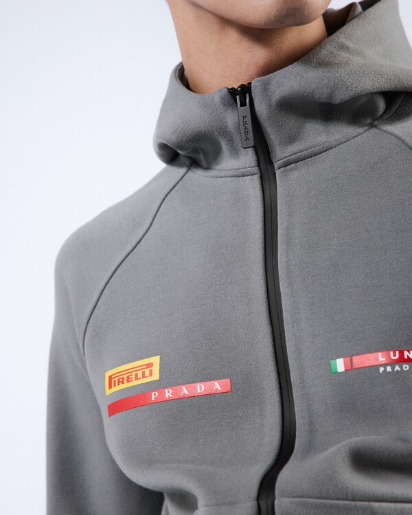 Luna Rossa Prada Pirelli technical cotton hoodie - Grey Luna Rossa Prada Pirelli technical cotton hoodie - Grey