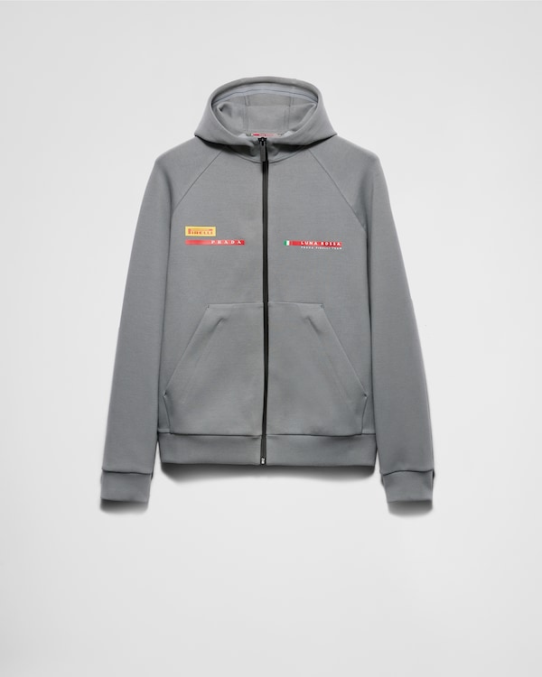 Luna Rossa Prada Pirelli technical cotton hoodie - Grey Luna Rossa Prada Pirelli technical cotton hoodie - Grey