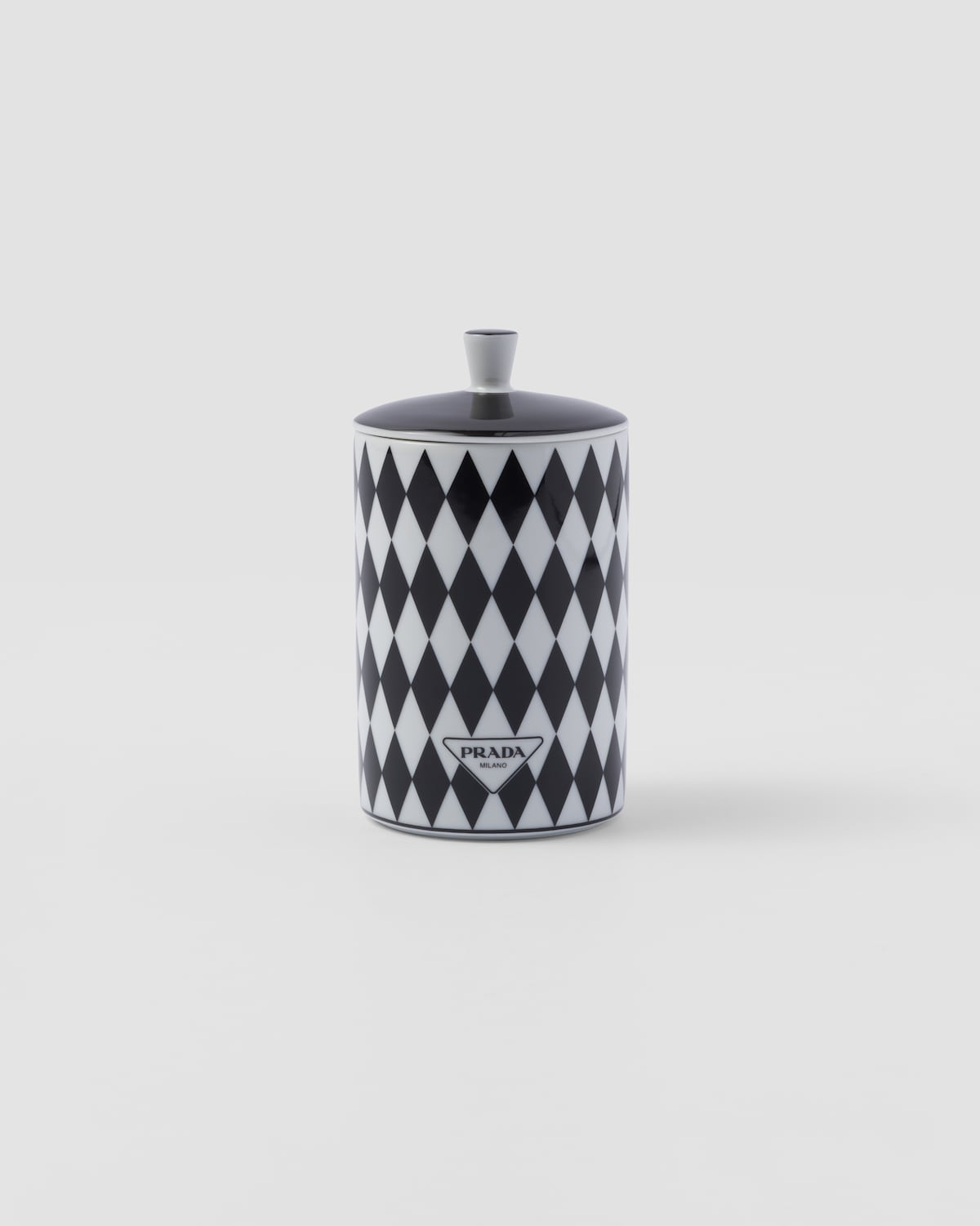 White/black Porcelain scented candle Checkerboard PRADA