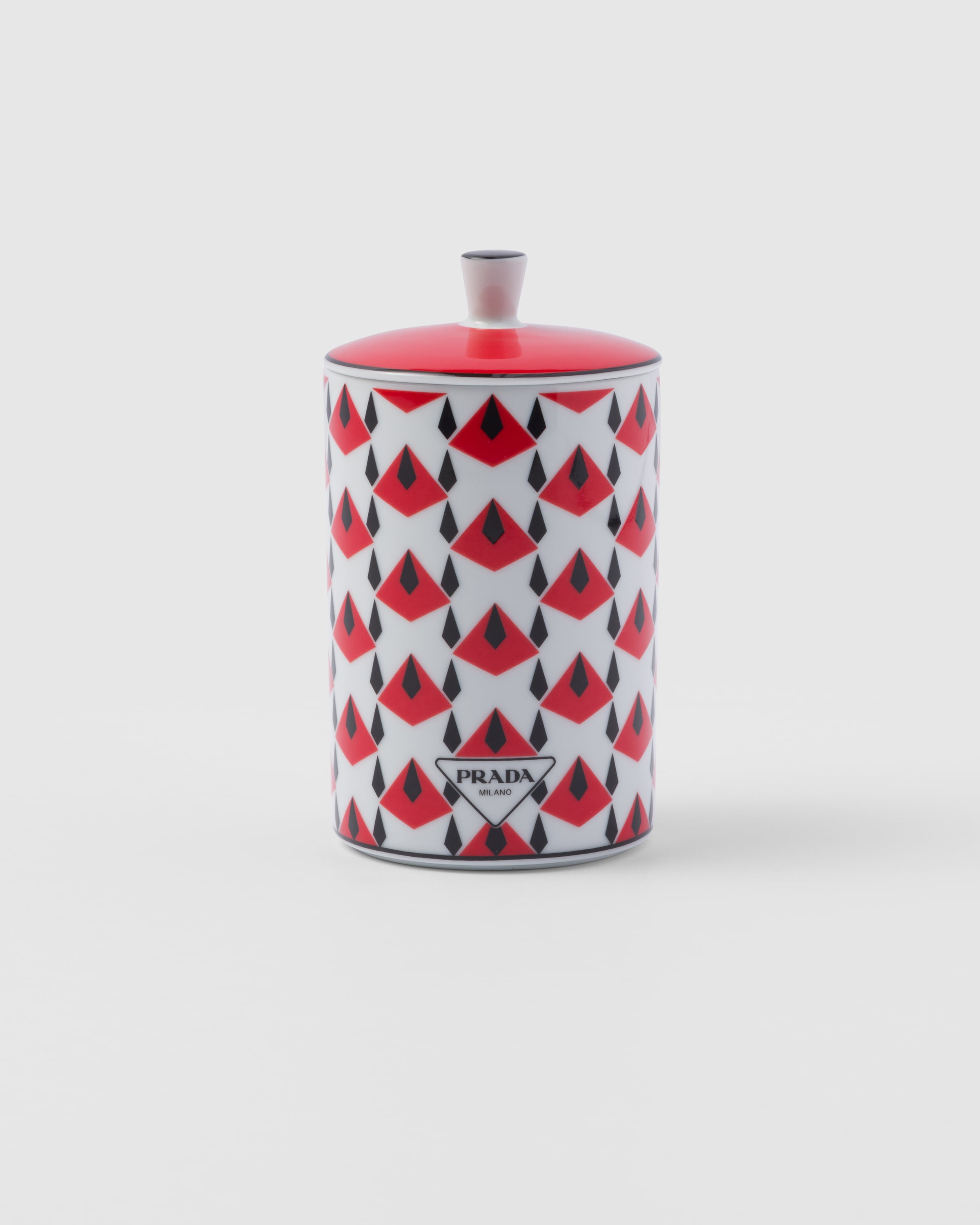 PRADA アロマキャンドル 陶器製 赤と白 PRADA アロマキャンドル 陶器製 赤と白 PRADA アロマキャンドル